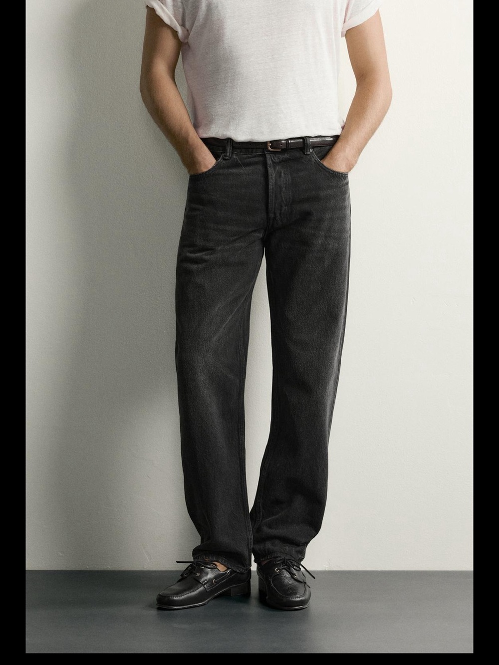 Zara Men's Straight Fit Jeans Charcoal size 32 waist
